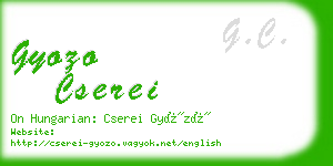 gyozo cserei business card